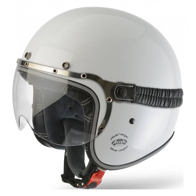 Airoh Helmet Open Face White Gloss Finish Made From High Performance Composite