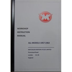 Genuine Matchless Workshop Manual All Models 108 Pages Covers Models From 1957-1964