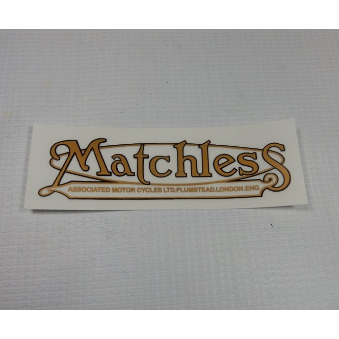AJS & Matchless Matchless Transfer in Gold Black & White 4 1/2