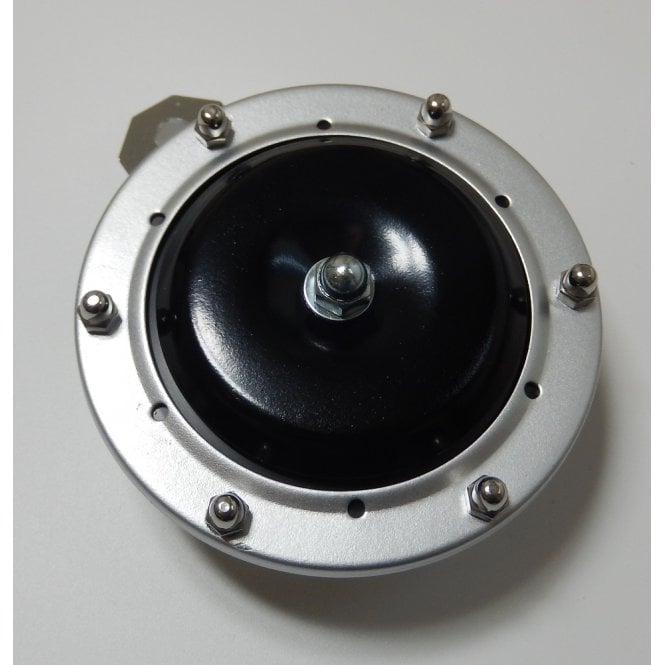 Alette Style Horn Chrome With Black & Silver Ring 12V for Classic Motorcycle 100mm Diameter