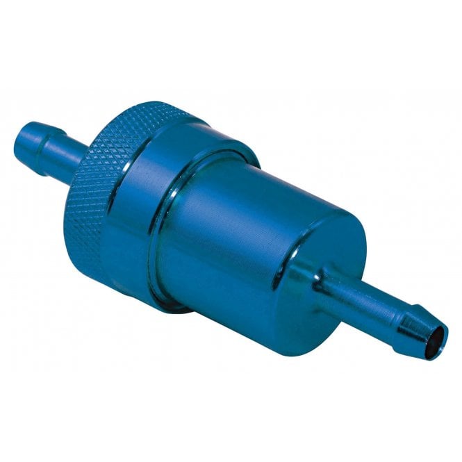 Alloy Fuel Filter Blue Standard Fitment In-line Filter 6mm For All Bikes 