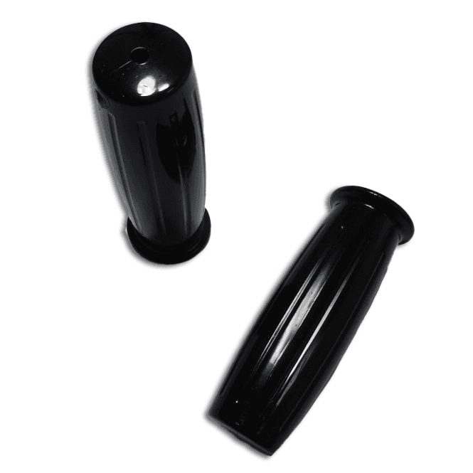 AMAL Type Black Handlebar Grips For 7/8