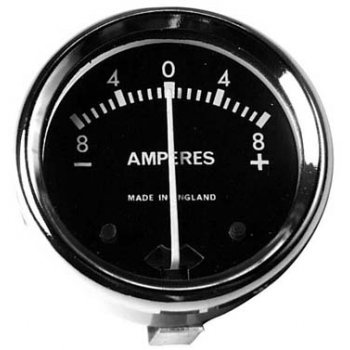 Ammeter 1 3/4" Diameter -8-0+8 for Classic Motorcycle Suitable for 6 or 12V