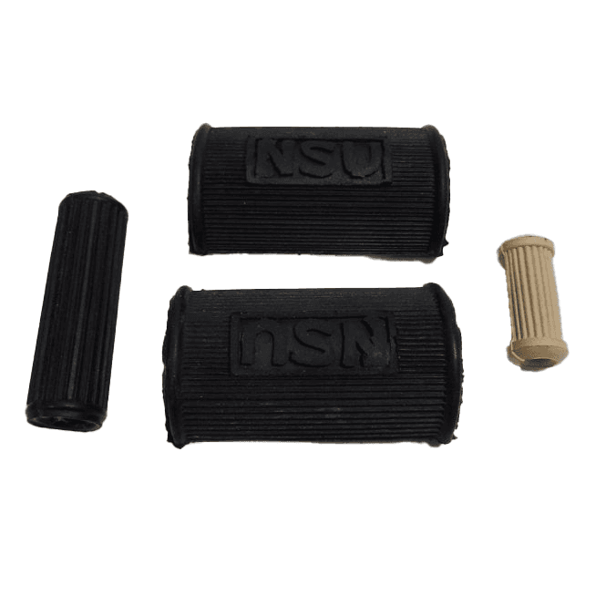 Ariel Classic Motorcycle NSU Footrest & Rubbers Complete Set With Logo 4 Piece