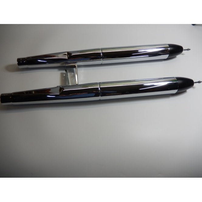 Ariel Leader Chrome Silencers Sold as a Pair Made in England