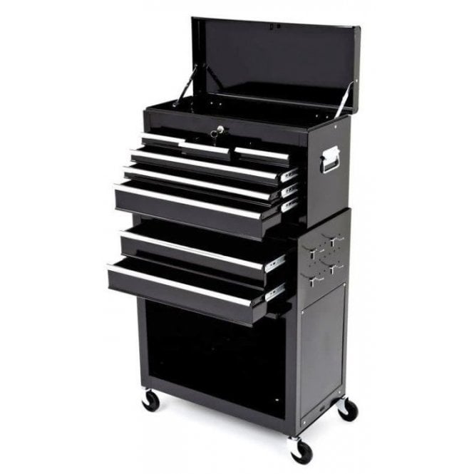 Black Rolling Tool Cabinet With Top Chest