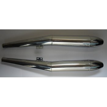 BMW R50/5, R60/5, R75/5 Chrome Silencers Sold as a Pair 1969 -1972