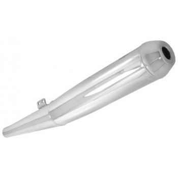BMW R60, R75, R80,R100 Series Left Hand Chrome Silencer Fits Models 1970 on