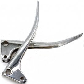 Brake & Clutch Lever Blades Straight Ended (Pair) High Chrome Finish Made in England