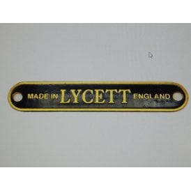 Brass Lycett Seat Badge For BSA, AJS, Velocette, Vincent Classic Motorcycles 