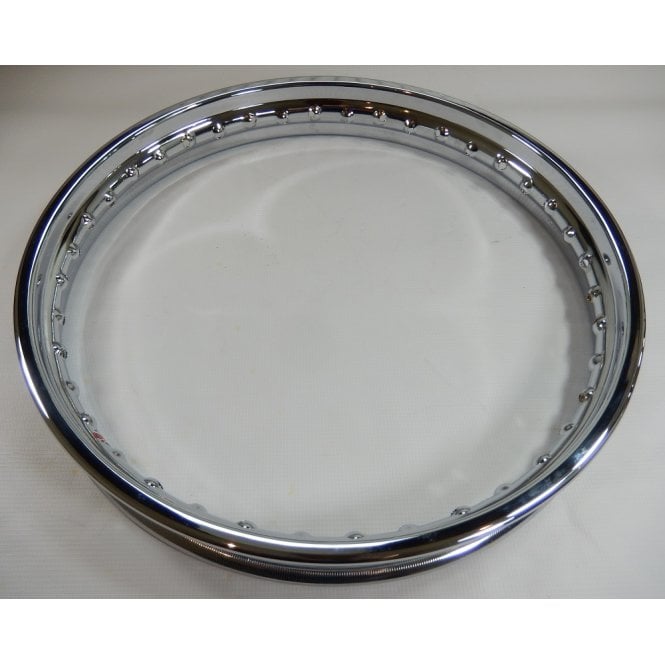 Triumph British Chrome Rear Wheel Rim Fits T100 / T90 / TR6 / T120, WM2 x 18 x 40