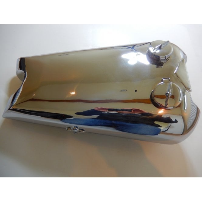 Brough Superior SS100 Fuel Tank Finished in Chrome With Fuel Caps & Brass Taps