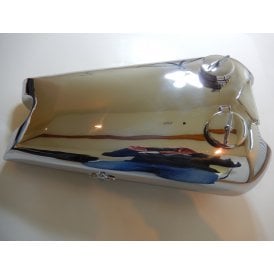 Brough Superior SS100 Fuel Tank Finished in Chrome With Fuel Caps & Brass Taps