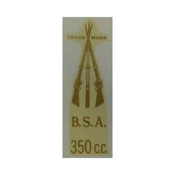 BSA 350cc Classic Arms Motorcycle Transfer Rear Number Plate / Side Panel