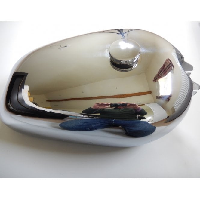 BSA A10 Plunger ALLOY Tank in Chrome Complete With Fuel Cap