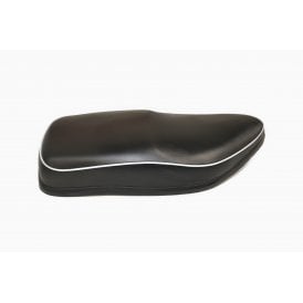 BSA A10 Rocket & Super Rocket  Dual Motorcycle Seat Black With White Piping