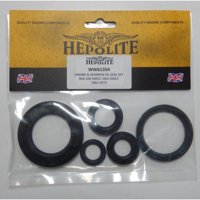 BSA A50 & A65 Oil Seal Kit Genuine Hepolite Made in UK