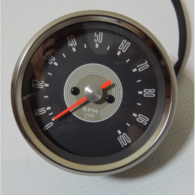 BSA A50/A65 Tachometer Head Grey face Drive ratio 3-1 With Bulb & Socket holder