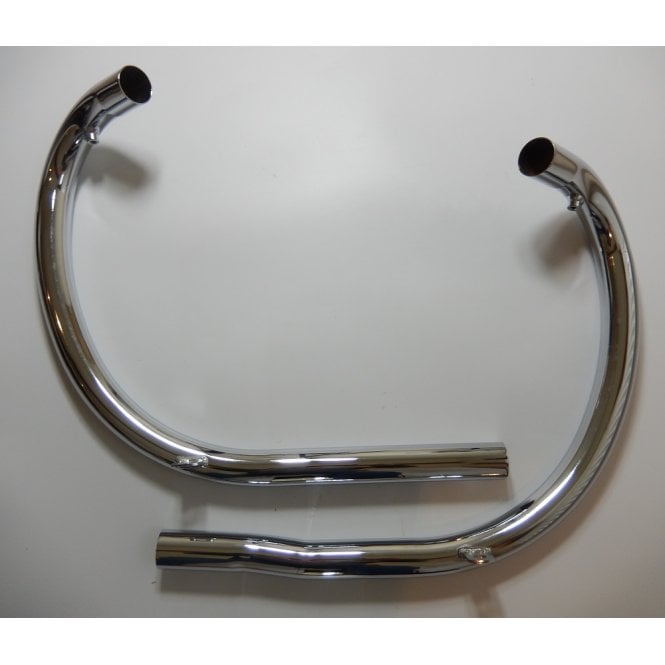 BSA A65 Chrome Down Pipes Unbalanced Made in UK OEM No 68-2789/1