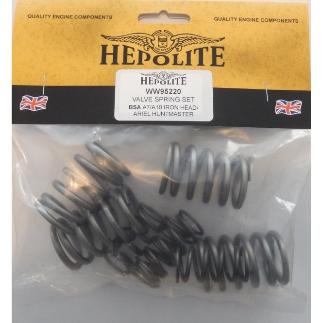 Hepolite BSA A7, A10 8 Valve Spring Set for Classic Motorcycle OEM 67-0439, 67-0440