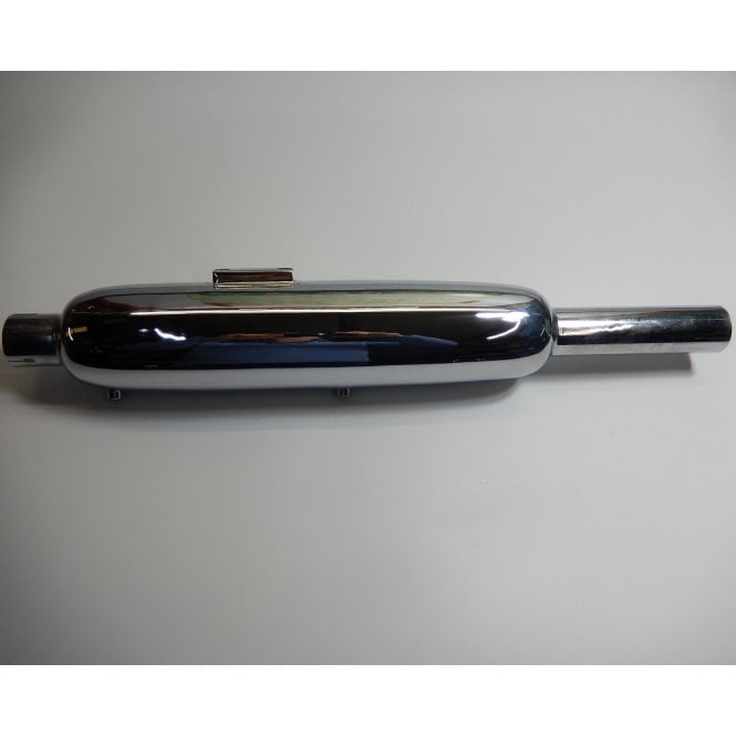 BSA A7, A10 Chrome Silencer With Heat Guard Boss Made in England