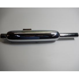 BSA A7, A10 Chrome Silencer With Heat Guard Boss Made in England