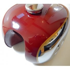 BSA B31/B33 Plunger Models Fuel Tank Painted Maroon & Chrome Finish With Cap 