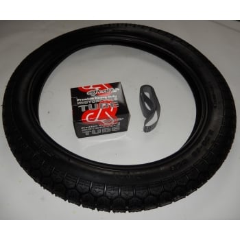 BSA Bantam, Classic Tyre Tube & Rim Tape Set 300-18