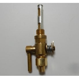 Brass Round Lever Fuel Tap 1/4" x 1/4" With Filter