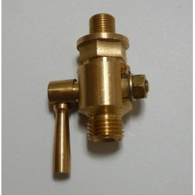 Brass Round Lever Fuel Tap 1/8" x 7/16" Made in England