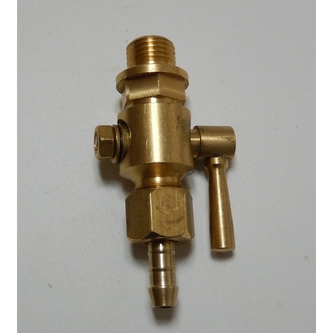 BSA Brass Round Lever Petrol Tap Nut & Spigot Set 1/4