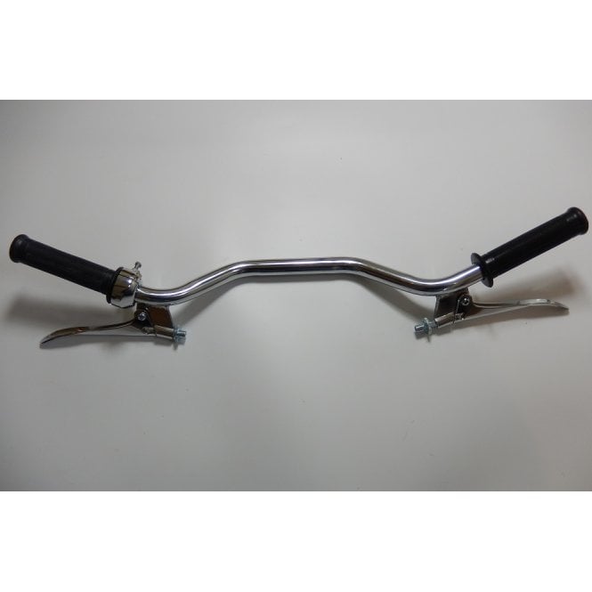 BSA C15, B40 Chrome Handle Bars With Welded Lugs Compete With Twist Grip & Levers