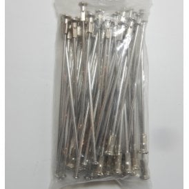 BSA C15 Polishsed Stainless Steel 40 Spoke & Nipple Set Made in England