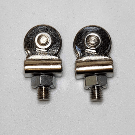Classic Bike Front Number Plate Fixing Studs Finished in Chrome Sold as a Pair