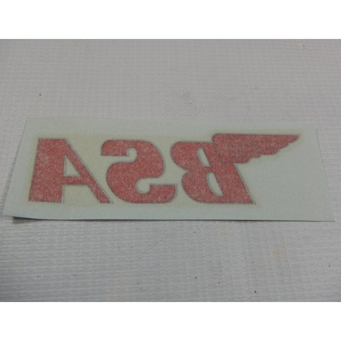 BSA Classic Motorcycle Transfer Red Letters Made in UK Sold in Singles