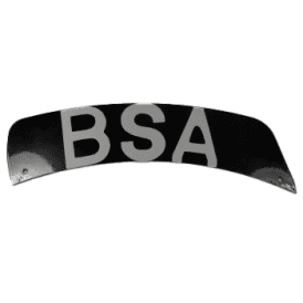 BSA Curved Front Number Plate With BSA Digits Made in England