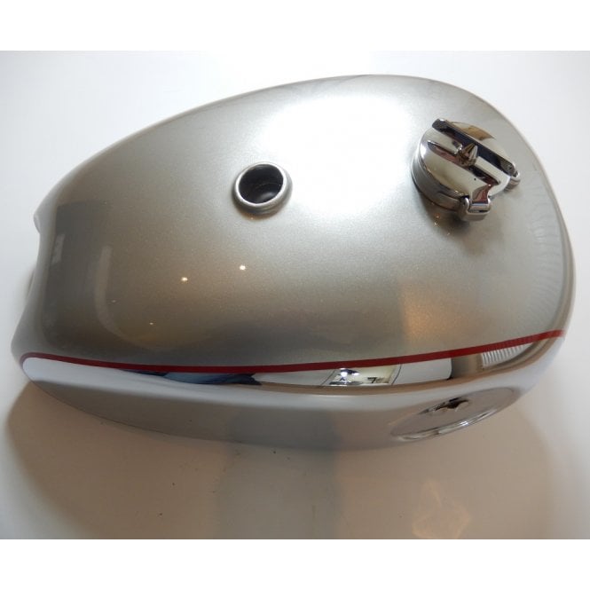 BSA Goldstar Chromed, ALLOY Painted & Red Lining Fuel Tank With Hinge Cap OEM No 42-8107 