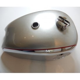 BSA Goldstar Chromed, ALLOY Painted & Red Lining Fuel Tank With Hinge Cap OEM No 42-8107 