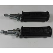 BSA Pillion Foot Pegs & Rubbers Set With Logo OEM No 83-3207 Made in UK