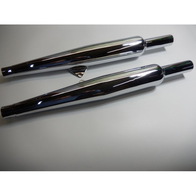 BSA Rocket Goldstar Silencers (Pair) Made in England 1 1/2