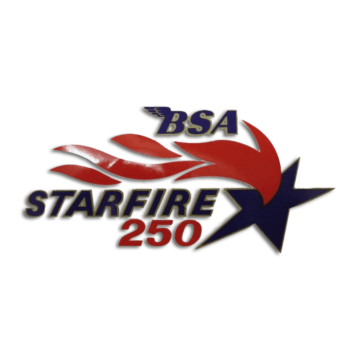 BSA Starfire Flame Transfer Made in England 