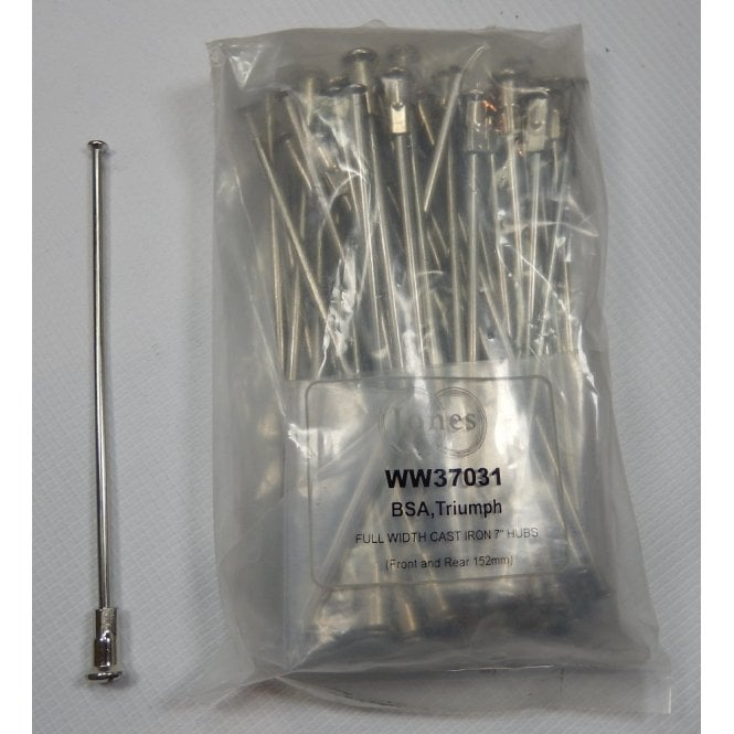 BSA / Triumph Stainless Steel Spoke Set B31,B33,A7,A50,A10,A65 & 3TA/T21/T90 Models