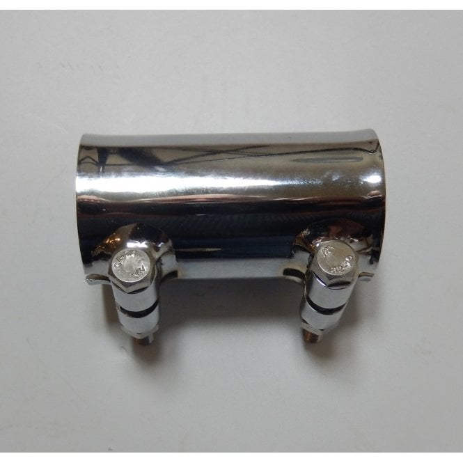 Chrome Exhaust Coupler 1 3/8" Inlet size x 3" Long Made in UK OEM No 06-3991