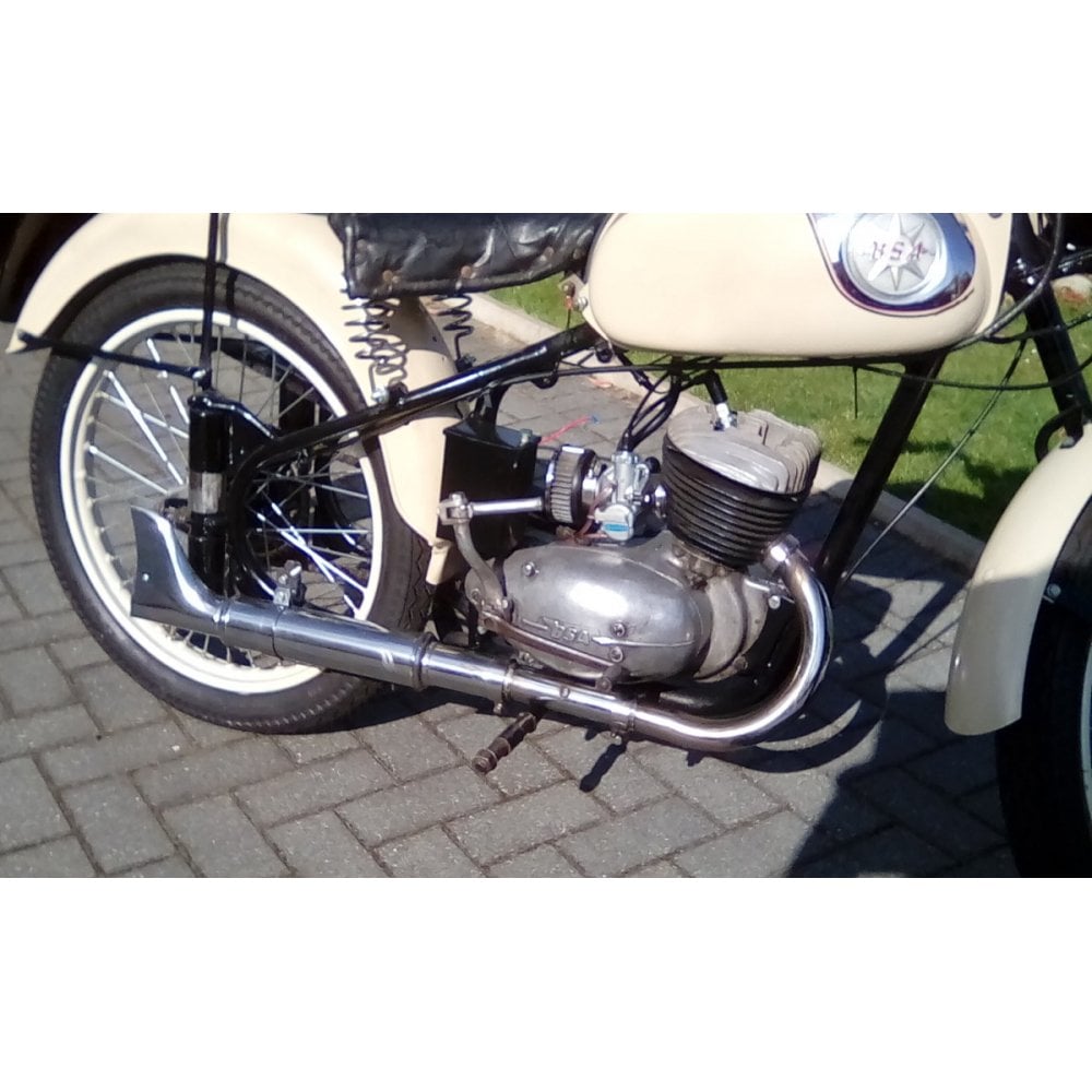 BSA BANTAM D7, D10, D14, D175, BUSHMAN CHROME AND BLUE GAS PETROL TANK