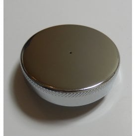 Chrome Flat Top Fuel Tank Cap 2 1/2" With Chain & Spring Made in England