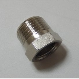 Chrome Fuel Tap Adaptor for Classic Motorcycle 1/4" to 3/8" BSP Stainless Steel