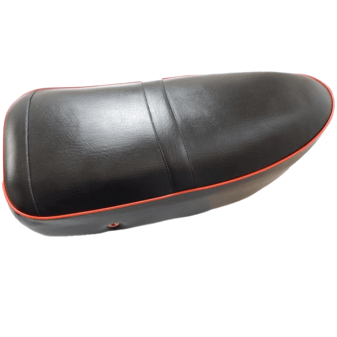 AJS & Matchless Classic AJS / Matchless Motorcycle Seat (1956-60) Heavy Weights Red Piping OEM No 02-2374