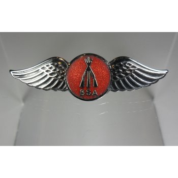 BSA Classic Bike Winged Pin Badge Red & Black Enamel Made in England