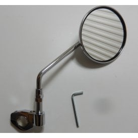 Universal Miller Mirror Chrome Finish Adjustable Steel Round Clamp-on for Classic Motorcycle 