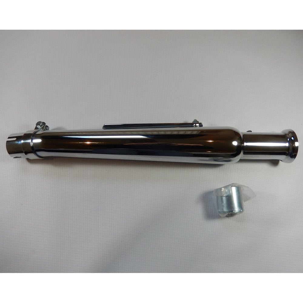 PAIR OF UPSWEPT MEGAPHONE EXHAUST SILENCERS TULIP TYPE TO CLASSIC MOTORCYCLE